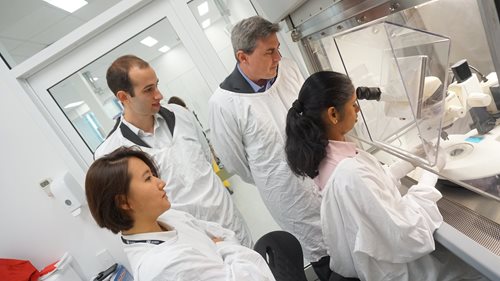 Dr Andrew White (Back right) and members of the Glaucoma Cell Biology Group