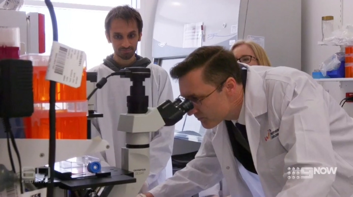 60 Minutes features WIMR’s Dr Kenneth Micklethwaite and his life-saving cancer research using CAR-T Cell